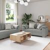 vidaXL Sofa 3 pcs Wolkengrau 219 x 80 x 82 cm Leinenmischgewebe