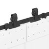 vidaXL Schiebet&uuml;rbeschlag-Set 400 cm Stahl Schwarz