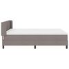 vidaXL Boxspringbett mit Matratze Taupe 200 x 160 cm Polyester