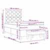 vidaXL Boxspringbett mit Matratze mit Kopfteil Rosa 120 x 200 cm Samt