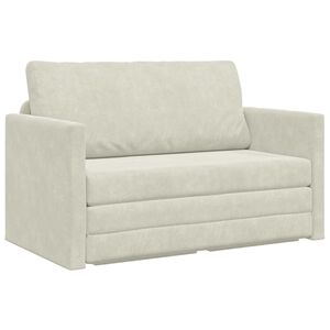 vidaXL Schlafsofa Creme 124 x 71 x 78 cm Samt