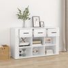 vidaXL Sideboard Hochglanz-Wei&szlig; 100x30x59,5 cm Holzwerkstoff