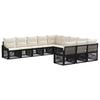 vidaXL Gartensofa-set 11 pcs Schwarz Poly-Rattan