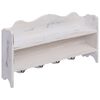 vidaXL Wandgarderobe Wei&szlig; 50 x 10 x 30 cm Holz