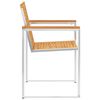 vidaXL 6 Stk. Gartenst&uuml;hle mit Kissen Massivholz Teak