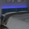 vidaXL LED Kopfteil Dunkelblau 160x5x78/88 cm Samt