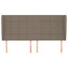 vidaXL Kopfteil mit Ohren Taupe 163x23x118/128 cm Stoff