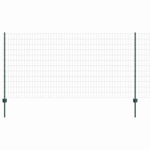 vidaXL Euro-Zaun mit Pfosten 25 x 1,2 m PVC-beschichteter Stahl Gr&uuml;n