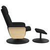 vidaXL Relaxsessel mit Fu&szlig;hocker Schwarz Stoff