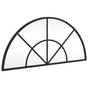 vidaXL Wandspiegel Schwarz 60x30 cm Gew&ouml;lbt Eisen