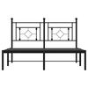 vidaXL Bettgestell mit Kopfteil Metall Schwarz 140x200 cm