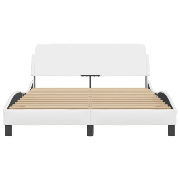 vidaXL Bettgestell "Dover" Wei&szlig; 120x200 cm Kunstleder
