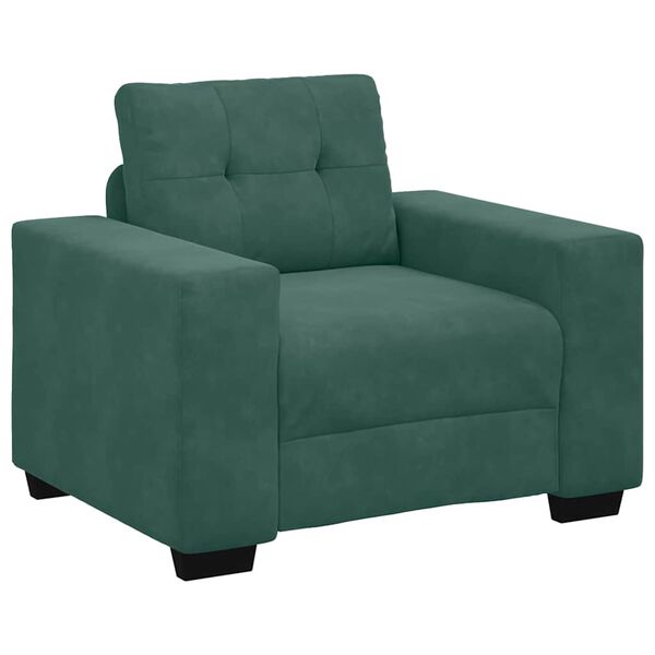 vidaXL Sofa Set 3 pcs Dunkelgr&uuml;n 221 x 80 x 80 cm Samt