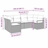 vidaXL Gartensofa-set mit Kissen 6 pcs Beige und Hellgrau Poly-Rattan