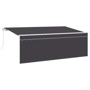 vidaXL Markise mit Blende Anthrazit 350 x 200 x 120 cm