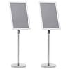 vidaXL Plakatst&auml;nder 2 stk. Silber 45 x 32,7 x 108 cm Aluminium