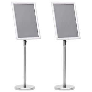 vidaXL Plakatst&auml;nder 2 stk. Silber 45 x 32,7 x 108 cm Aluminium