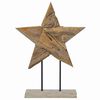 vidaXL Weihnachtsstern LEDs Braun 43,5 x 13,5 x 59 cm Massivholz Teak