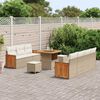 vidaXL Garten-Sofa-Set 10 pcs Beige und Creme 80 x 80 x 71 cm