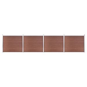 vidaXL Zaunelement Set WPC 699x146 cm Braun
