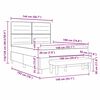 vidaXL Boxspringbett mit Matratze Taupe 140 x 190 cm Stoff