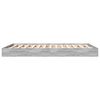 vidaXL Bettgestell Grau Sonoma 135x190 cm Holzwerkstoff