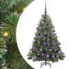 vidaXL K&uuml;nstlicher Weihnachtsbaum mit 150 LEDs Gr&uuml;n 120 cm PE und PVC