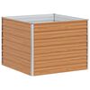 vidaXL Garten-Hochbeet 100x100x77 cm Verzinkter Stahl Silber
