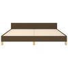 vidaXL Bettgestell ohne Matratze Dunkelbraun 160x200 cm Stoff
