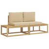 vidaXL Outdoor-Sofagarnitur 2 stk. Wei&szlig; und Beige Polyester