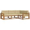 vidaXL Outdoor-Sofagarnitur 4 stk. Natur und Beige