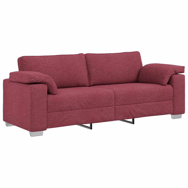 vidaXL Sofa Weinrot 219 x 77 x 82 cm Stoff