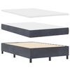 vidaXL LED Boxspringbett mit Matratze Dunkelgrau 120 x 190 cm Stoff