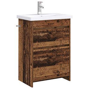 vidaXL Badezimmerm&ouml;bel-Set Altholz 61 x 40 x 84,5 cm Holzwerkstoff