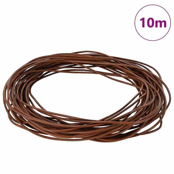 vidaXL Leder Schnur Hellbraun &Oslash;1,5 mm x 10 m Leder