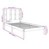 vidaXL Massivholzbett ohne Matratze 100x200 cm Kiefernholz