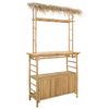 vidaXL Outdoor Bartisch Natur 110 x 50 x 209 cm Bambus