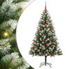 vidaXL K&uuml;nstlicher schwenkbarer Weihnachtsbaum mit flockigem Schnee