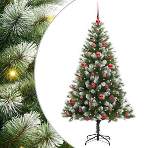 vidaXL K&uuml;nstlicher Klapp-Weihnachtsbaum mit Schnee&uuml;berzug 150 LEDs