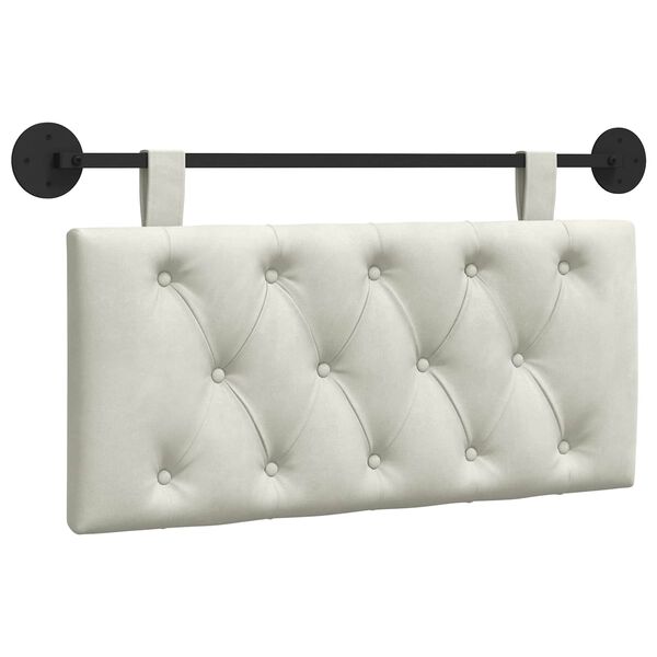 vidaXL H&auml;ngevorderseite Wandmontiert Creme 90 x 55 x 7 cm Samt