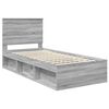 vidaXL Bettrahmen Graues Sonoma 100 x 200 cm Massives Kiefernholz