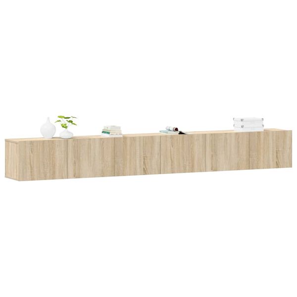 vidaXL 3-tlg. TV-Schrank-Set Sonoma-Eiche Holzwerkstoff