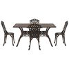 vidaXL Garten Essgruppe 5 pcs Bronze Aluminium