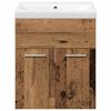 vidaXL Badezimmerm&ouml;bel-Set Wandmontiert 3 pcs Altholz Holzwerkstoff