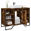 vidaXL Waschbeckenunterschrank R&auml;uchereiche 91x35x60 cm Holzwerkstoff
