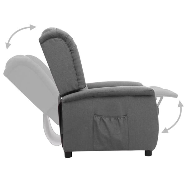 vidaXL Relaxsessel Hellgrau Stoff