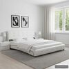 vidaXL Bettgestell Wei&szlig; Kunstleder 135x190 cm
