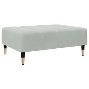 vidaXL Fu&szlig;hocker Hellgrau 77x55x31 cm Samt
