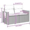vidaXL Gartensofa-set mit Kissen 9 pcs Grau