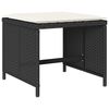 vidaXL 15-tlg. Garten-Essgruppe mit Kissen Schwarz Poly Rattan